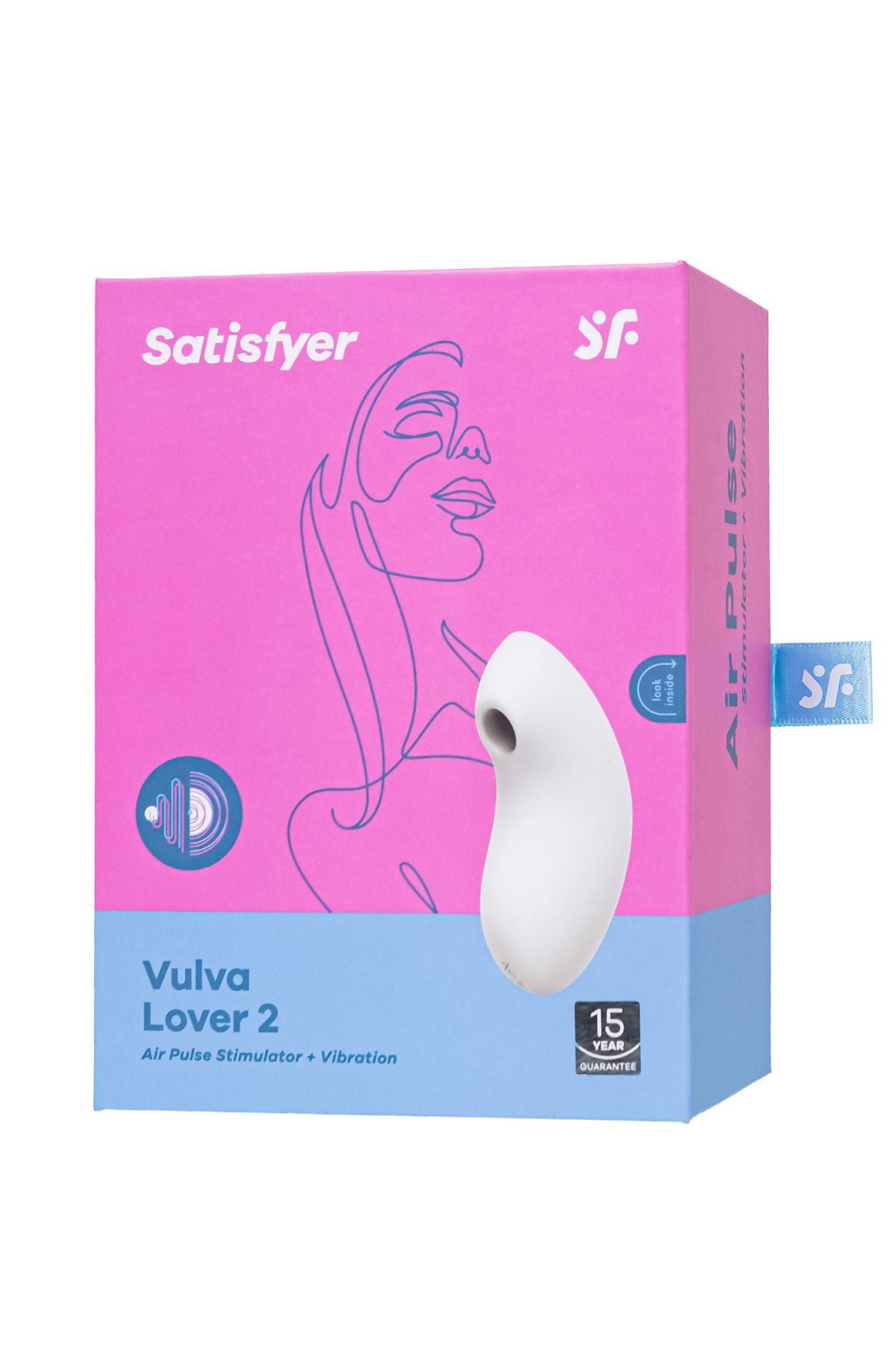 вакуум-волновой бесконтактный стимулятор клитора satisfyer vulva lover 2, силикон, белый, 11,9 см в России