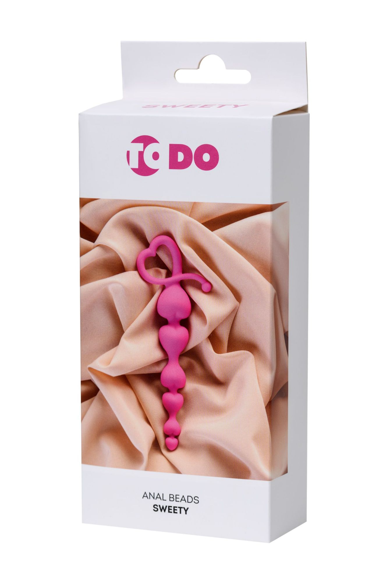 анальная цепочка todo by toyfa sweety, силикон, розовый, 18,5 см, ø 3,1 см в России