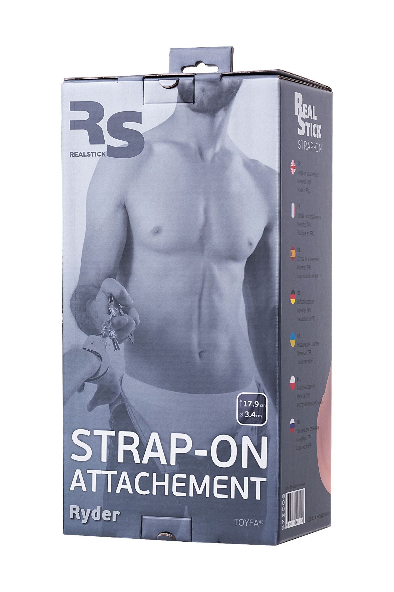 насадка для страпона toyfa realstick strap-on ryder, tpr, телесный в России