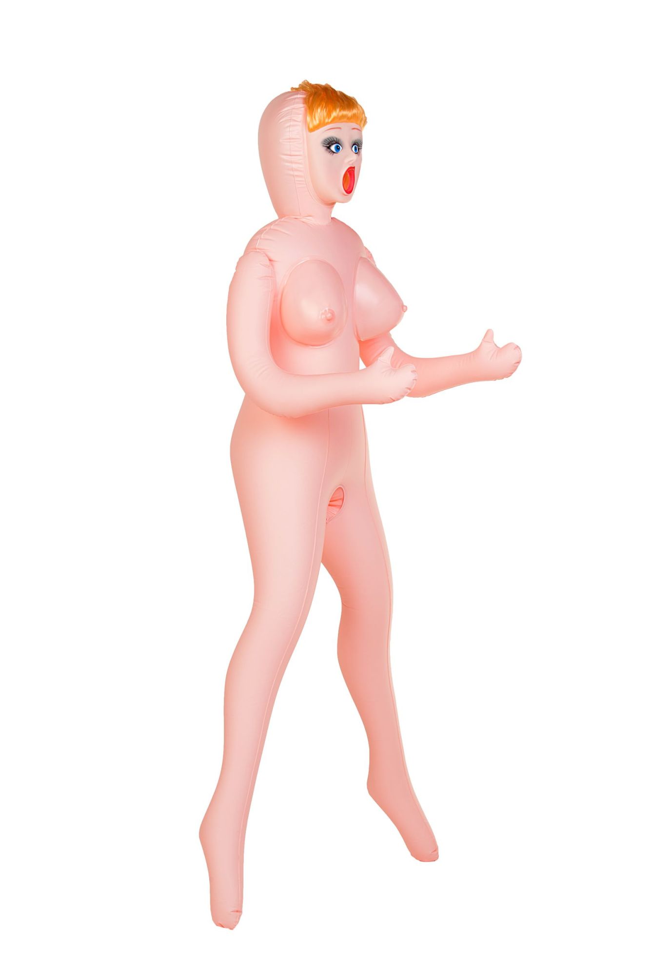 кукла надувная dolls-x by toyfa olivia, рыжая, с тремя отверстиями, кибер вставка: вагина-анус в России