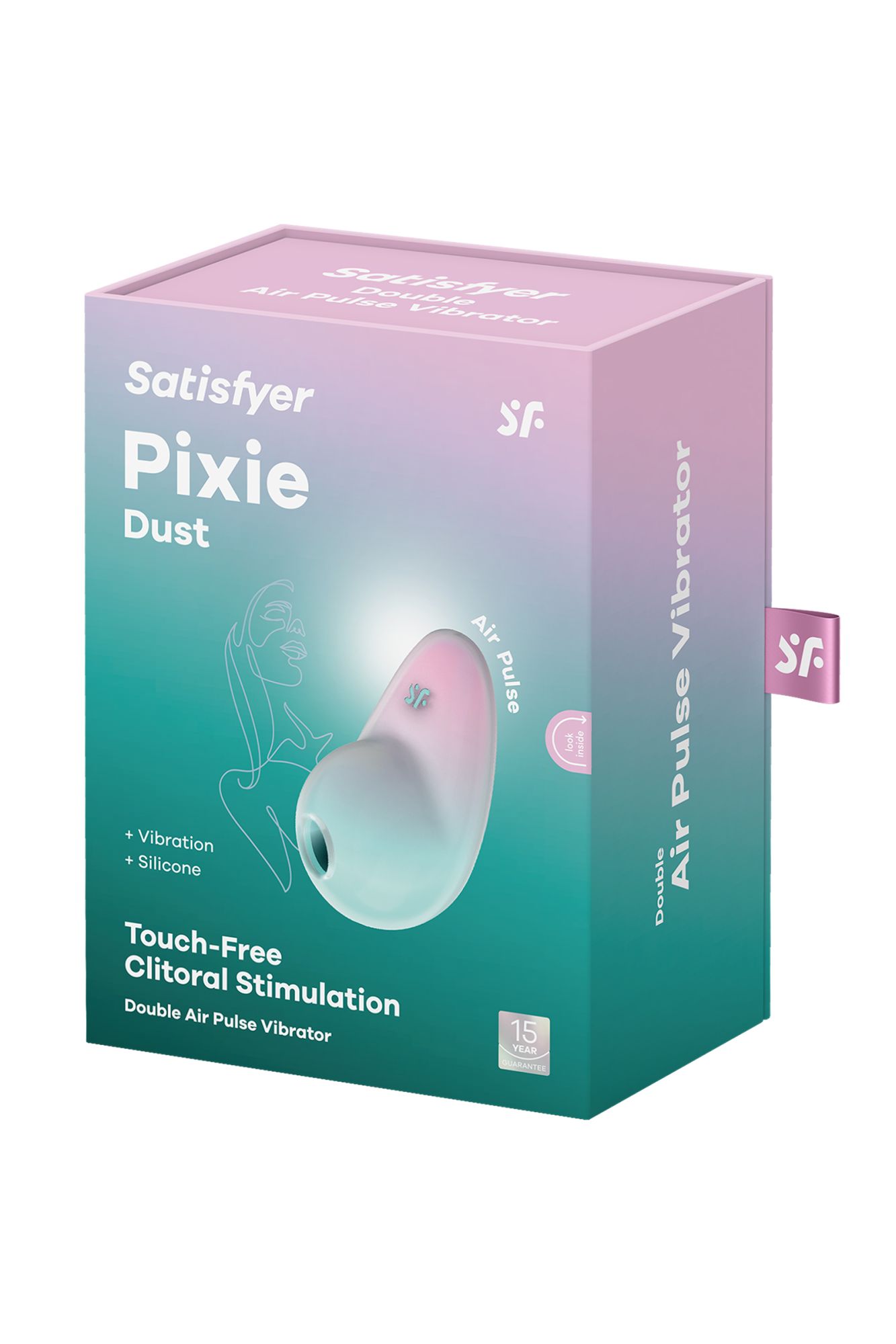 вакуумный стимулятор клитора satisfyer pixie dust, силикон, зеленый, 9,4 см в России
