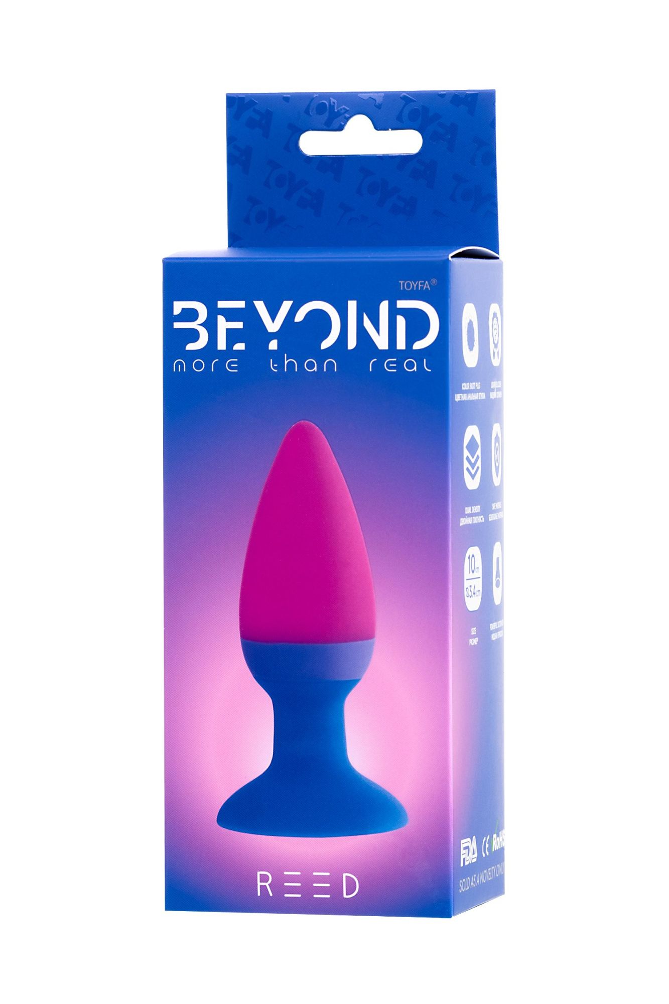 анальная втулка beyond by toyfa, reed, силикон, розовая, 10 см в России